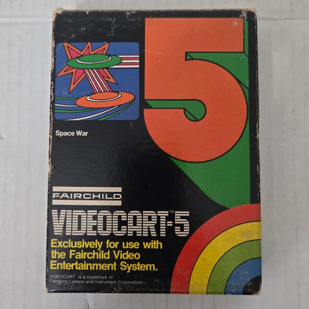 VTG VES 1977 Fairchild Channel F Videocart 5 Space War CIB Complete Box Manual